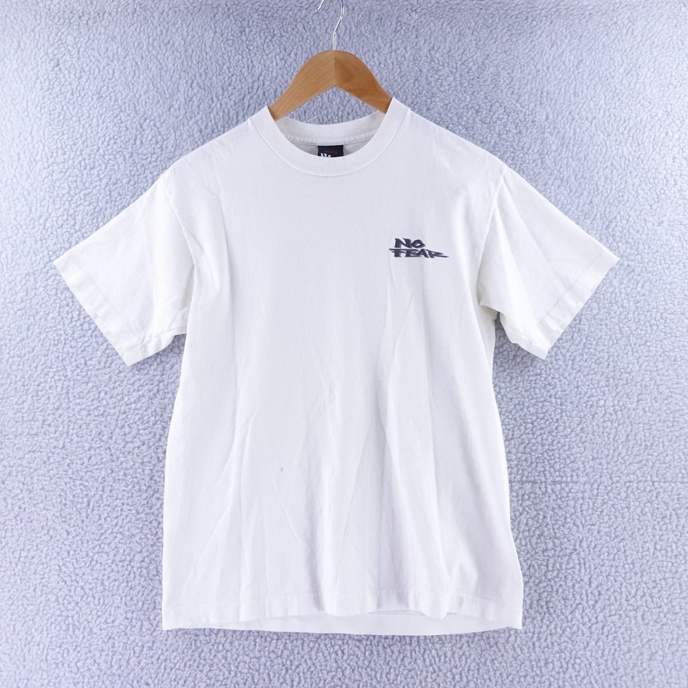 Vintage No Fear Shirt Mens Medium White Beat All That You Can Beat Single Stitch